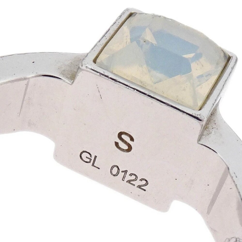 Louis Vuitton Burg Gamble Ring Rhinestone Silver #S #46 #6 GL0122 XX05775 - Picture 3 of 4